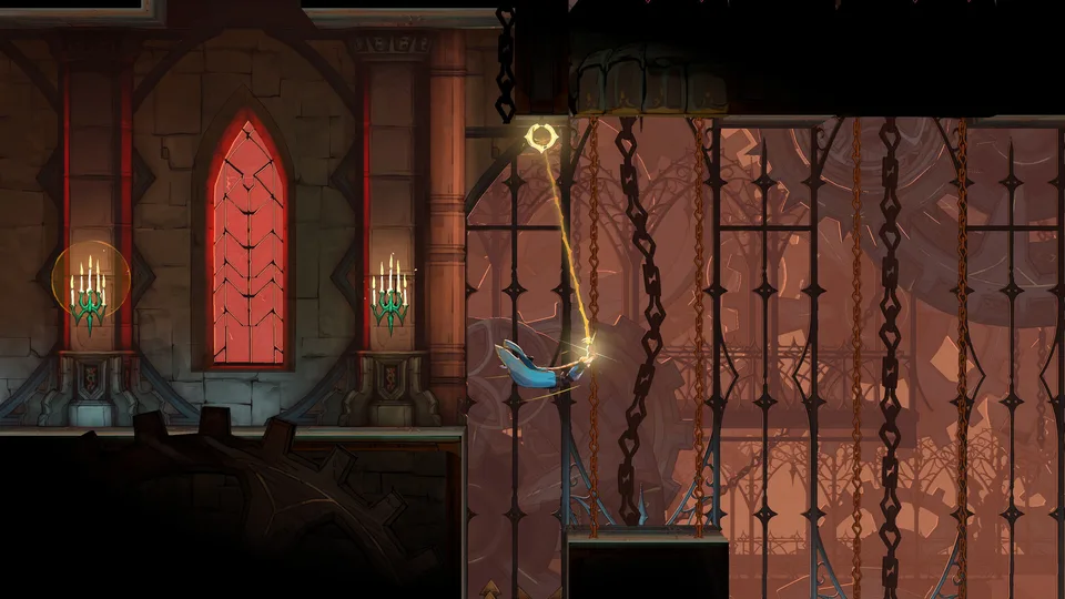 Castlevania: Belmont's Curse key art of Gothic Paris under a blood-red sky